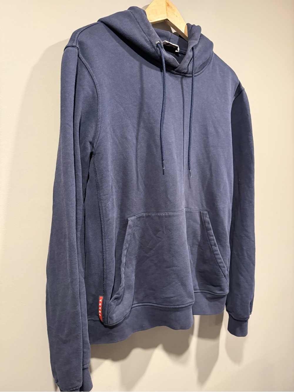 Prada vintage y2k Navy Blue Pullover Hoodie